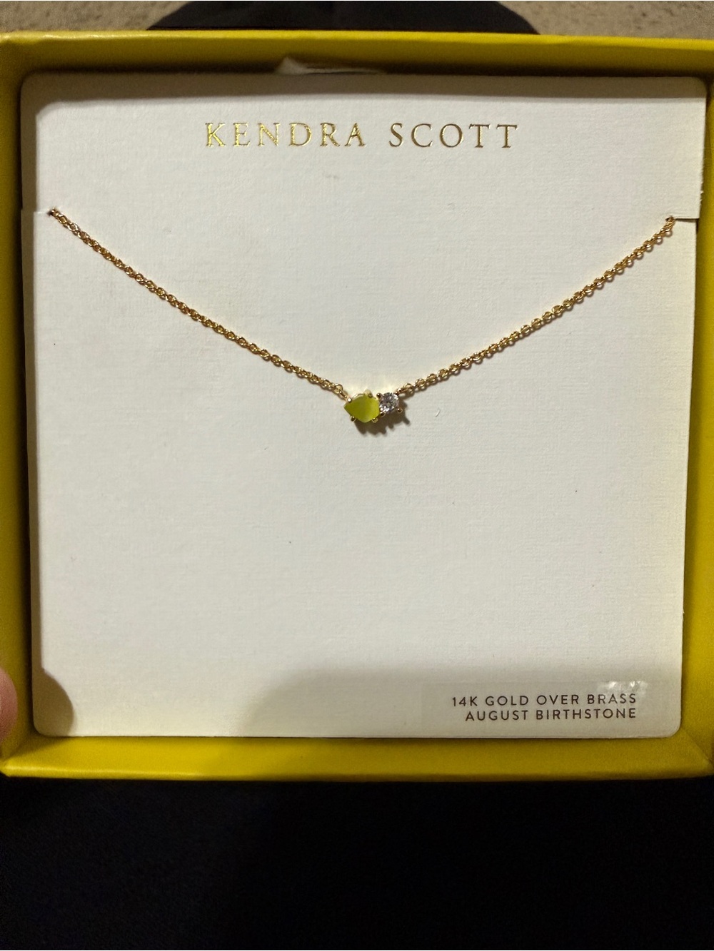 Kendra Scott Gold Necklace August Birthstone